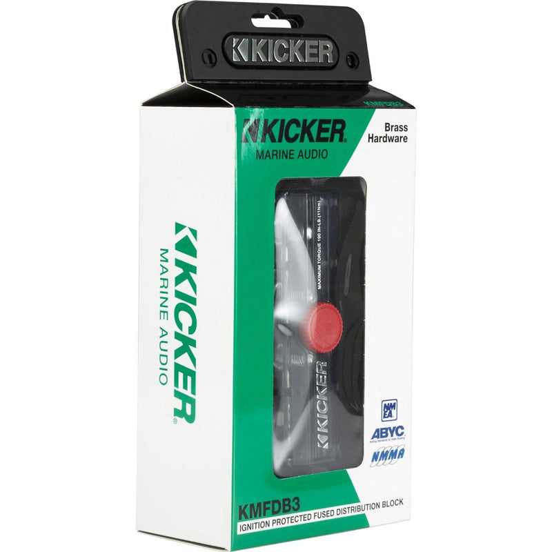 47KMFDB3 KICKER Marine Fuse Holder and Distribution Block ABYC Compliant - Pro Audio Center
