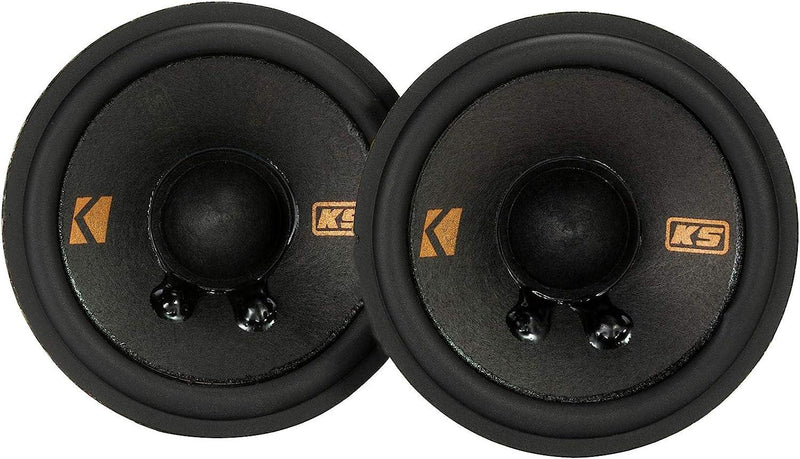 47KSC2704 KICKER KS Series 2.75" Inch Mid Range Mid/Tweeter Speakers 50W RMS 4 Ohm Car Audio (Pair) - Pro Audio Center