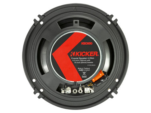 51KSC6504 KICKER KS Series 6.5" 6 1/2 Inch Coaxial 2 Way Speakers 100W RMS 4 Ohm Car Audio (Pair)