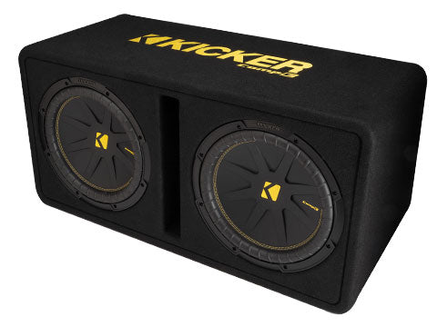 50DCWC122 KICKER 12" CompC Subwoofer Dual Loaded Enclosure Ported 600W RMS 2 Ohm