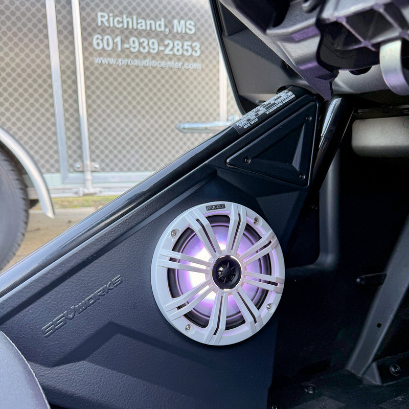 240-SS-F68U SSV Works 2015-2025 Polaris Slingshot Kickpanel Pods for 8" or 6.5" Speakers (Unloaded)