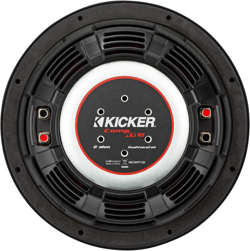 48CWRT104 KICKER 10" CompRT Thin Profile Subwoofer Sub 400W RMS 4 Ohm DVC - Pro Audio Center