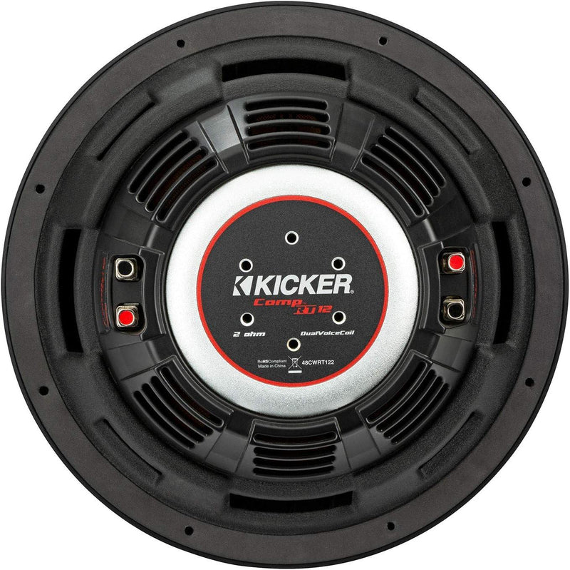 48CWRT124 KICKER 12" CompRT Thin Profile Subwoofer Sub 500W RMS 4 Ohm DVC - Pro Audio Center
