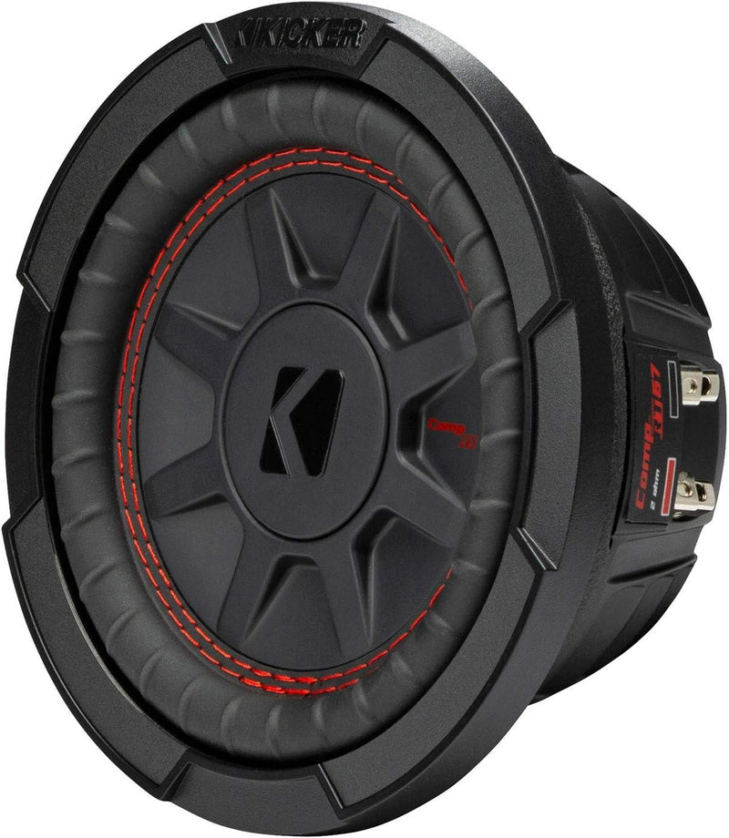 48CWRT672 KICKER 6.75" 6 3/4 inch CompRT Thin Profile Subwoofer Sub 150W RMS 2 Ohm DVC - Pro Audio Center