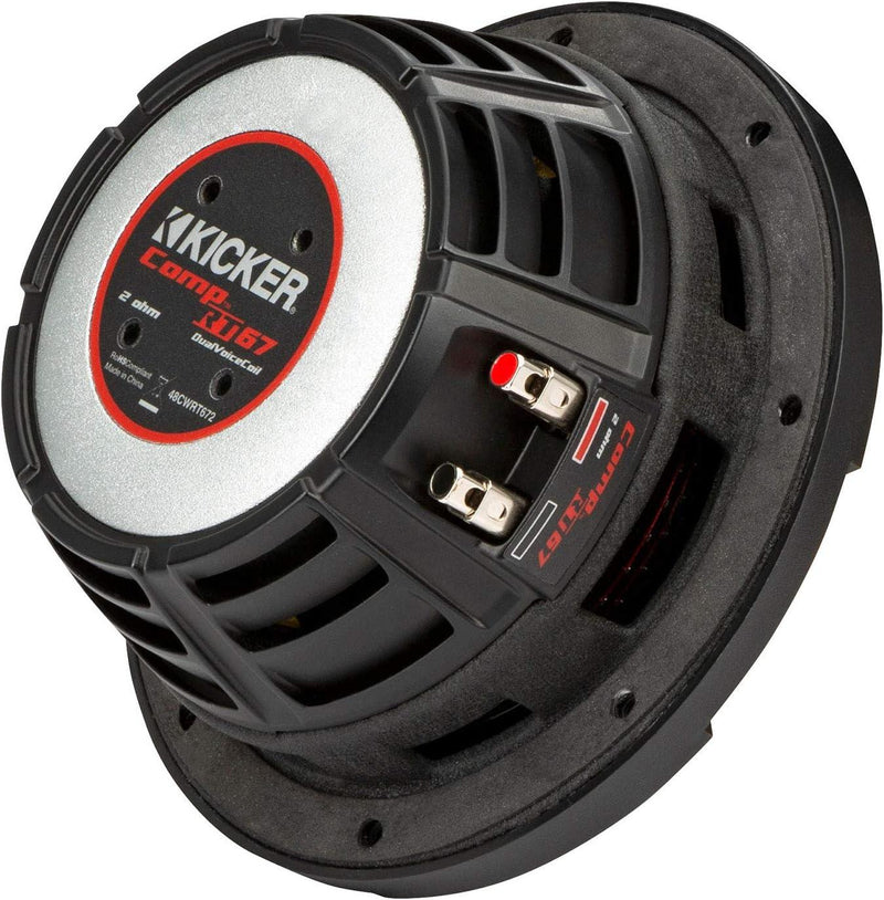 48CWRT674 KICKER 6.75" 6 3/4 inch CompRT Thin Profile Subwoofer Sub 150W RMS 4 Ohm DVC - Pro Audio Center