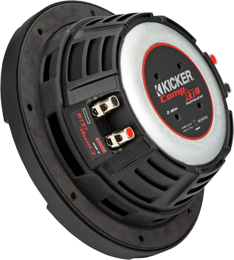 48CWRT82 KICKER 8" CompRT Thin Profile Subwoofer Sub 300W RMS 2 Ohm DVCp - Pro Audio Center