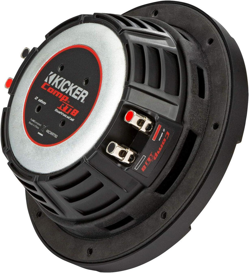 48CWRT82 KICKER 8" CompRT Thin Profile Subwoofer Sub 300W RMS 2 Ohm DVCp - Pro Audio Center