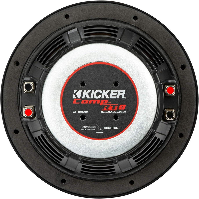 48CWRT84 KICKER 8" CompRT Thin Profile Subwoofer Sub 300W RMS 4 Ohm DVC - Pro Audio Center