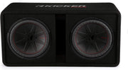 48DCWR122 KICKER 12" CompR Subwoofer Dual Loaded Enclosure Ported 1000W RMS 2 Ohm - Pro Audio Center
