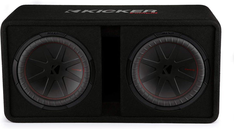 48DCWR122 KICKER 12" CompR Subwoofer Dual Loaded Enclosure Ported 1000W RMS 2 Ohm - Pro Audio Center