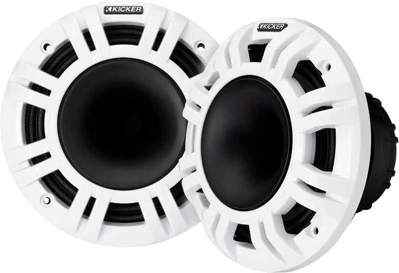 48KMXL654 KICKER KMXL Series 6.5" 6 1/2 Inch Marine Horn Loaded Compression Driver w/LEDs Coaxial Speaker 4-Ohm (Pair) - Pro Audio Center