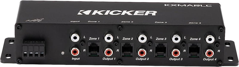 48KXMARLC KICKER Marine Wired Remote Level Control, Independent Volume Control for 4 Zones, Compatible with All Amplifiers, Line-Driver RCA Pre-Amp Design - Pro Audio Center