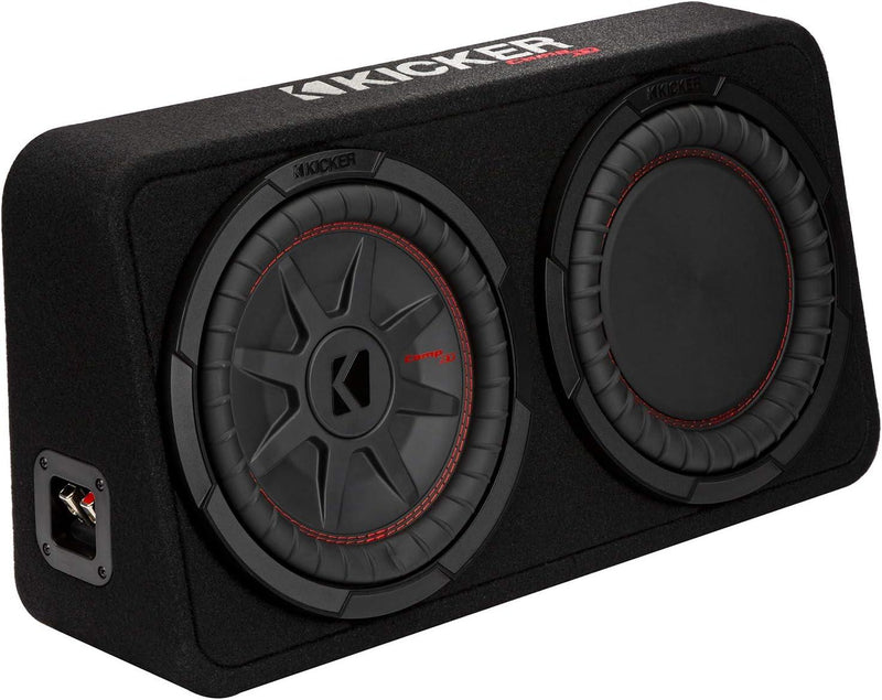 48TCWRT102 KICKER 10" CompRT Subwoofer Single Loaded Enclosure 400W RMS 2 Ohm - Pro Audio Center
