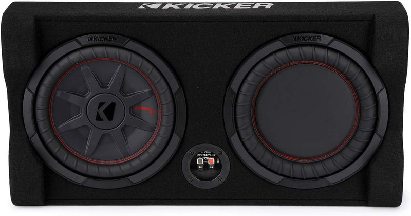 48TRTP102 KICKER 10" CompRT Subwoofer Single Loaded Down Firing Enclosure 400W RMS 2 Ohm - Pro Audio Center