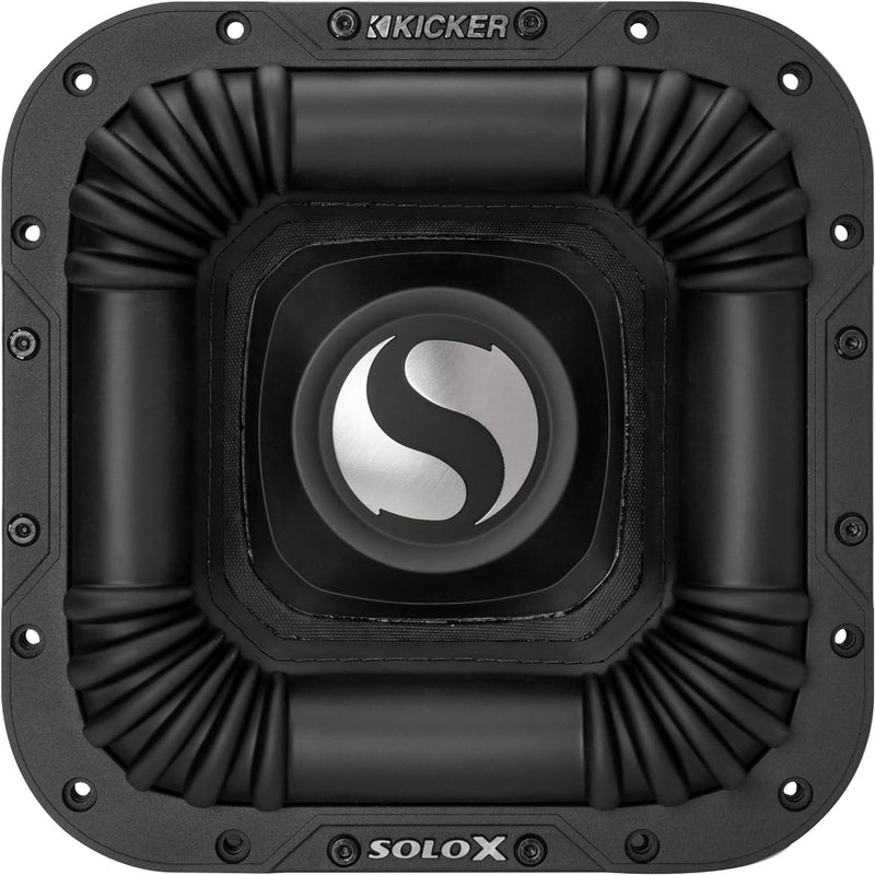 49L7X102 KICKER Solo-X 10" L7X High Excursion SPL Competition Square Subwoofer Sub 2000W RMS 2 Ohm DVC - Pro Audio Center