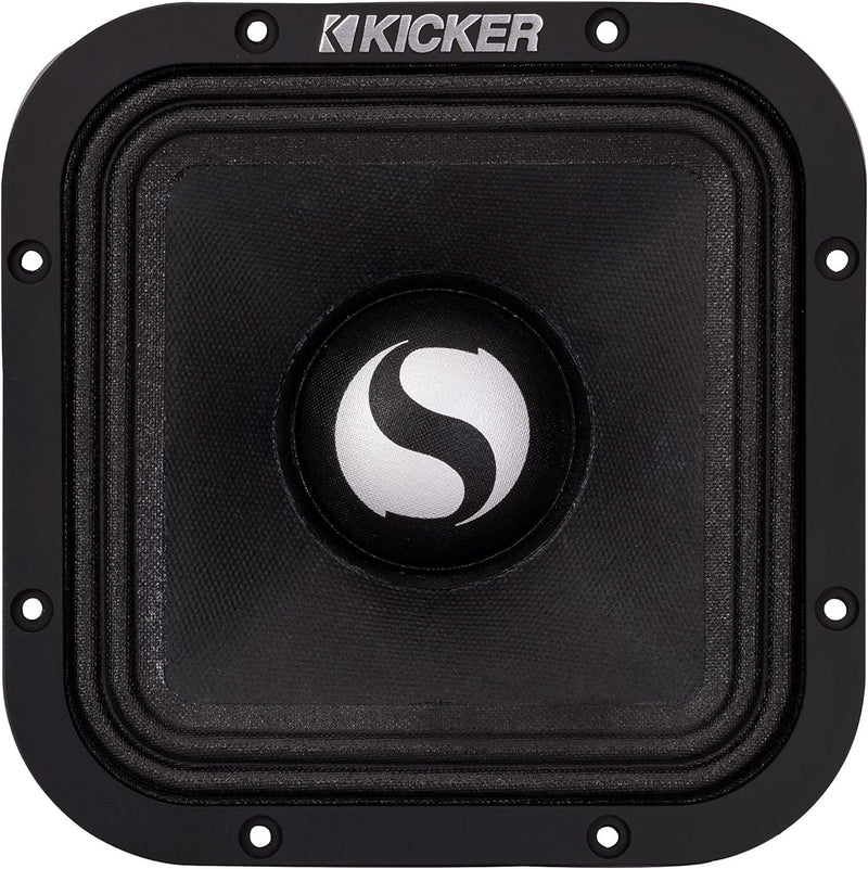 49ST7MR4 KICKER Street Series 7" Square Midrange Driver 250W RMS 500W Peak SPL Competition Grade PA Pro Sound High Output 4 Ohm (Pair) - Pro Audio Center