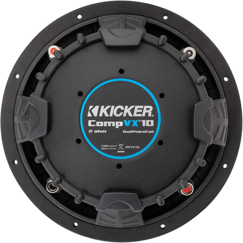 50CVX104 KICKER 10" CompVX Subwoofer Sub 600W RMS 4 Ohm DVC - Pro Audio Center