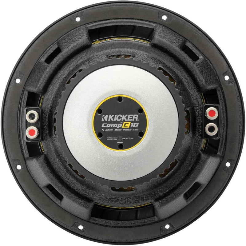 50CWCD104 KICKER 10" CompC Subwoofer Sub 250W RMS 4 Ohm DVC - Pro Audio Center