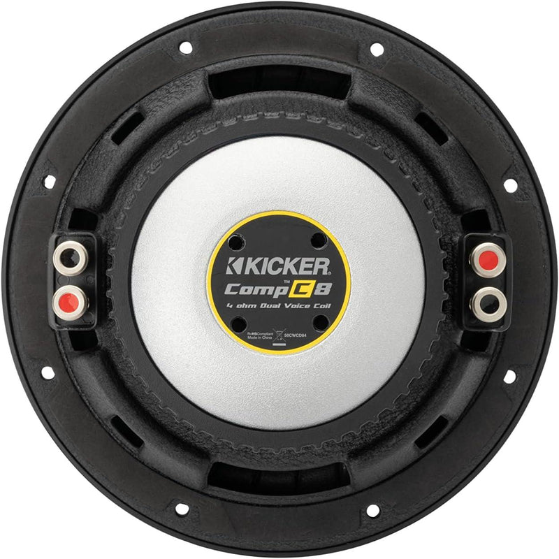 50CWCD84 KICKER 8" CompC Subwoofer Sub 200W RMS 4 Ohm DVC - Pro Audio Center