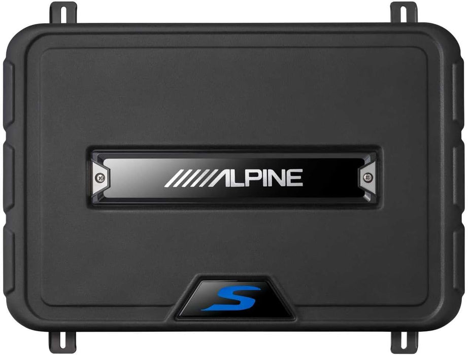 SS-SB10 Alpine S-Series 10" Shallow Subwoofer Sub Single Loaded Down Firing Enclosure 300W RMS 2 Ohm