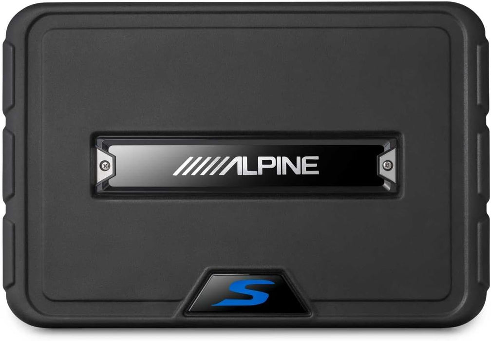 SS-SB10 Alpine S-Series 10" Shallow Subwoofer Sub Single Loaded Down Firing Enclosure 300W RMS 2 Ohm