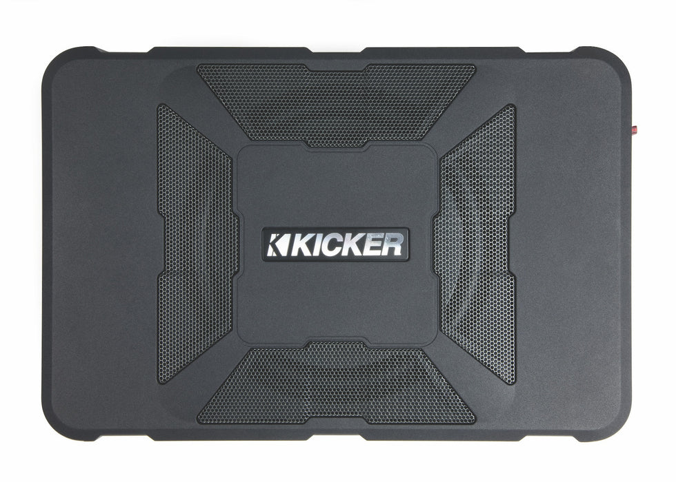 51HS8 KICKER Hideaway Series 8" Powered Subwoofer Compact Enclosure Wiring Harness & Bass Control Knob Included