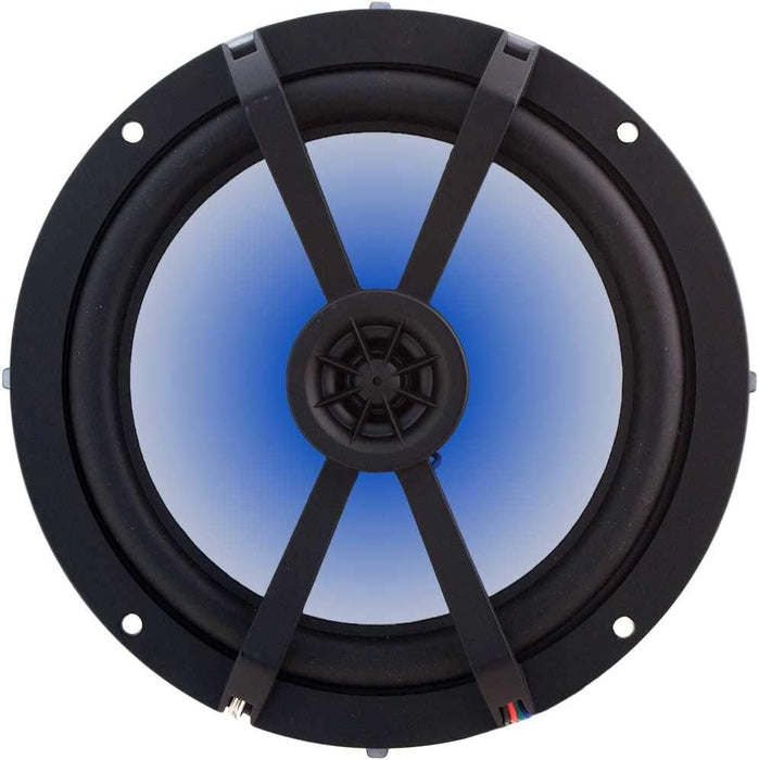 45BKM614L KICKER KM Series 6.5" Coaxial 2 Way Marine Waterproof OEM LED Lighted Speaker 65W RMS 4 Ohm (Single)
