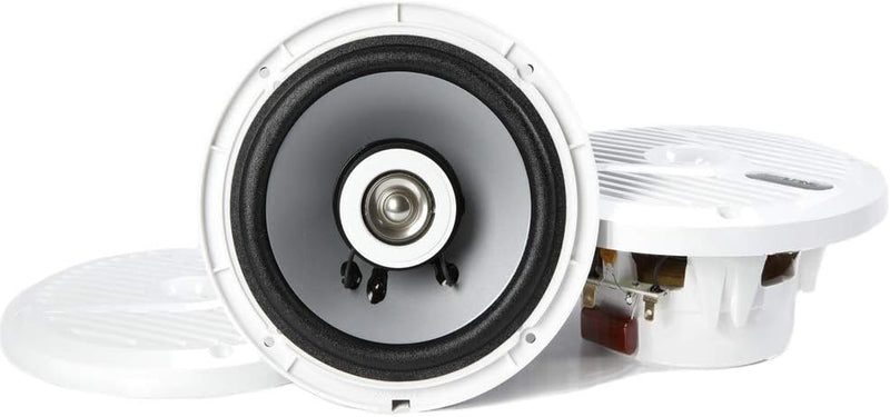 SPS-M601W Alpine  6.5" 6 1/2 Inch Coaxial 2-Way Marine Waterproof Speakers 35W RMS 4 Ohm (Pair)(White Grilles)