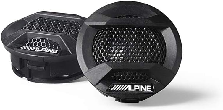 SPV-10TW-WRA Alpine 1" Component Tweeters for Jeep Wrangler 2007-Up JK, JL, and Gladiator JT, 75W RMS Weather Resistant 4 Ohm (Pair)