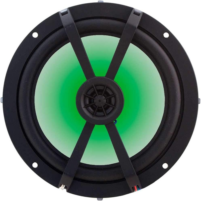 45BKM614L KICKER KM Series 6.5" Coaxial 2 Way Marine Waterproof OEM LED Lighted Speaker 65W RMS 4 Ohm (Single)