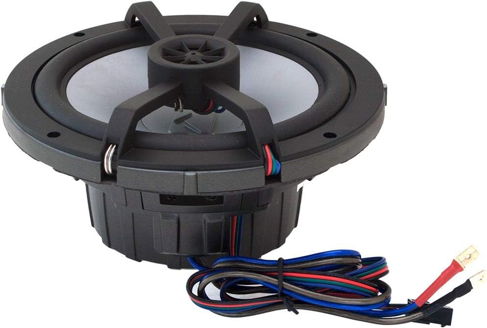 45BKM614L KICKER KM Series 6.5" Coaxial 2 Way Marine Waterproof OEM LED Lighted Speaker 65W RMS 4 Ohm (Single)