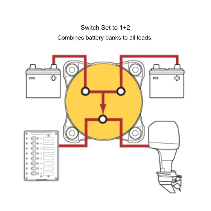 6007200 Blue Sea Systems m-Series 4-Position Mini Battery Perko Switch (Black)
