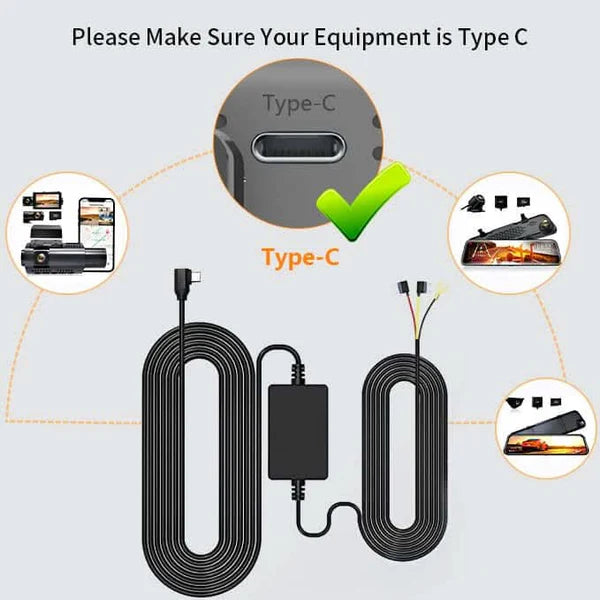 HW-4A-WB Wolfbox Dash Cam Multifunctional Hardwire Kit (Includes 4 Fuse Options) For G900 Pro & TriPro (4 Amp Output)