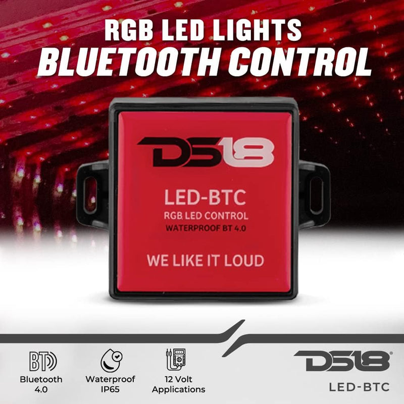 LED-BTC DS18 RGB LED Lights Bluetooth Controller for 12V LED Lighted Speakers