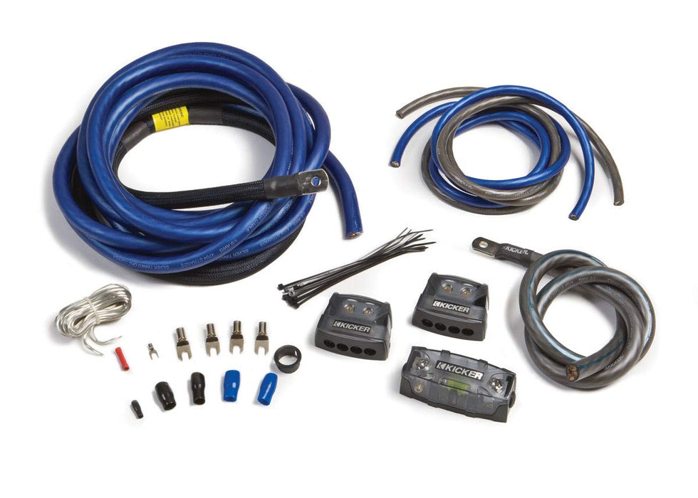 46PKD1 KICKER 1/0 Gauge 0 AWG Dual Amplifier Amp Installation Power Wire Kit 1/0 GA