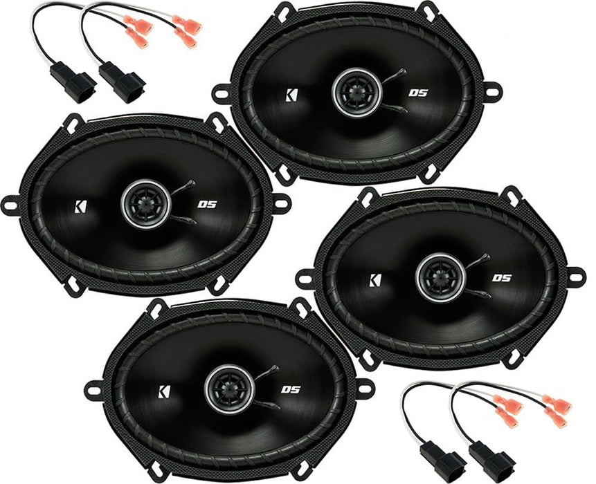KICKER DS 6x8" Speaker Bundle for 1999-2014 Ford F150 | 4 Pack w/ Plug & Play Harnesses