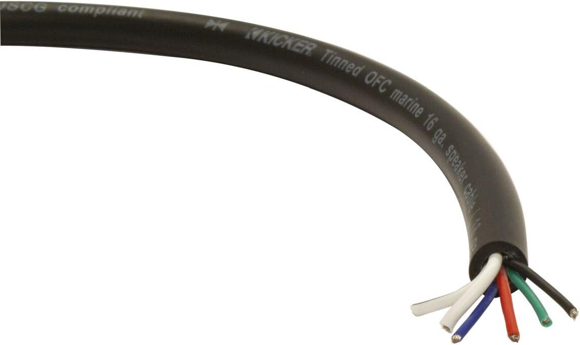 46KMWRGB150 KICKER Marine 16awg Speaker Wire + 18awg RGB Lighting Wire Spool 150ft