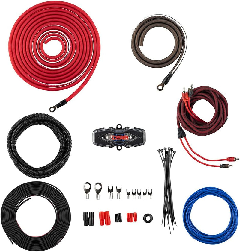 AMPKIT4 DS18 4 Gauge 4 AWG Complete Amplifier Amp Installation Wire Kit 4GA CCA