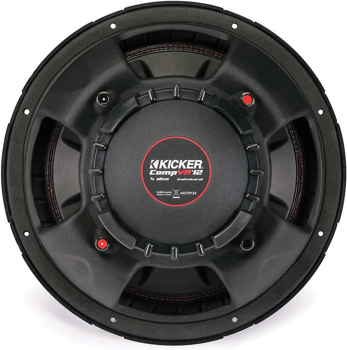 43CVR124 KICKER 12" CompVR Subwoofer Sub 400W RMS 4 Ohm DVC