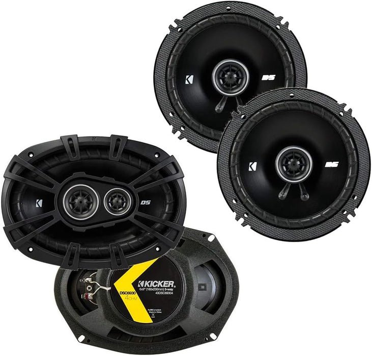 KICKER DS Series 6x9" & 6.5" Factory Upgrade Speaker Bundle | 600W Peak Car Audio Package