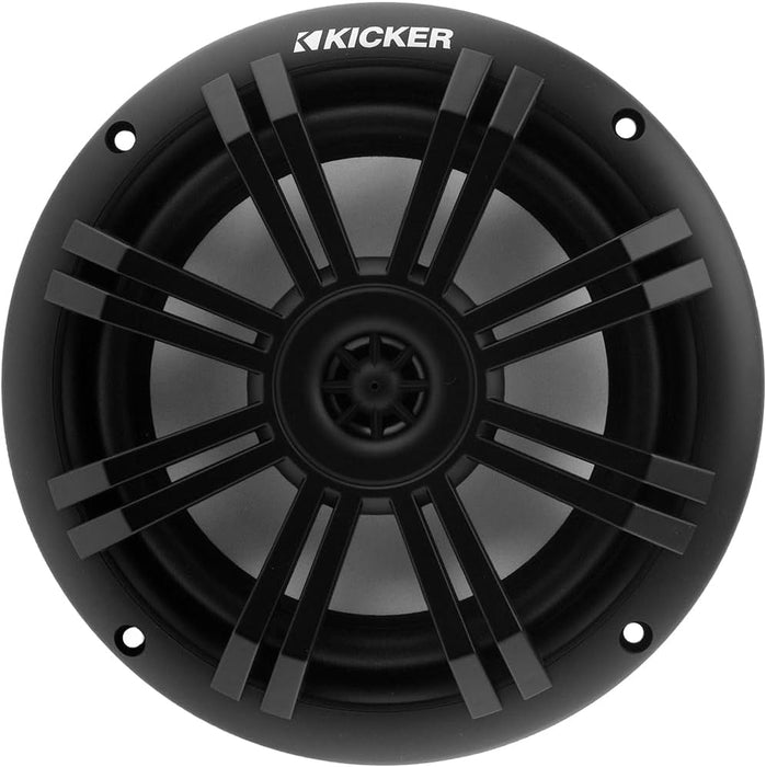 49BKM604 KICKER KM Black 6.5" Coaxial 2 Way Marine Waterproof OEM Speaker 50W RMS 4 Ohm (Single)