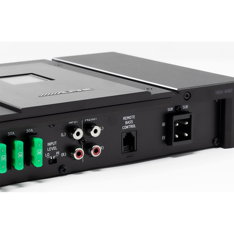 HDA-M80 Alpine Status Hi-Res Mono Subwoofer Amplifier 800W RMS at 2-Ohm, Hi-Res Certified