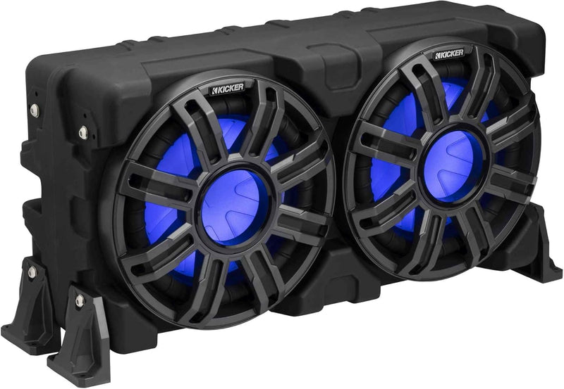 51MWLE102 KICKER 10" Premium Marine Loaded Subwoofer Enclosure w/ Passive Radiator 400W RMS 2 Ohm