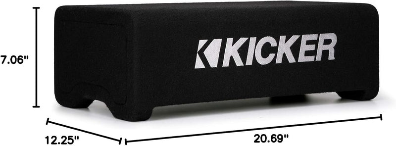 48CDF104 KICKER 10" Comp Subwoofer Single Loaded Down Firing Enclosure 150W RMS 4 Ohm