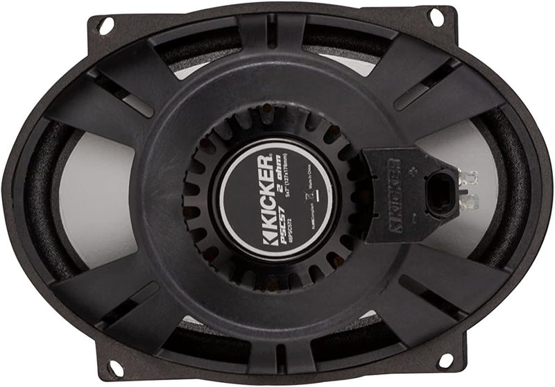 48PSC572 KICKER PS Series 5x7" Powersports 2-Way Coaxial Speakers 60W RMS for Motorcycle Harley Davidson Saddlebag ATV UTV RZR (2 Ohm) Pair