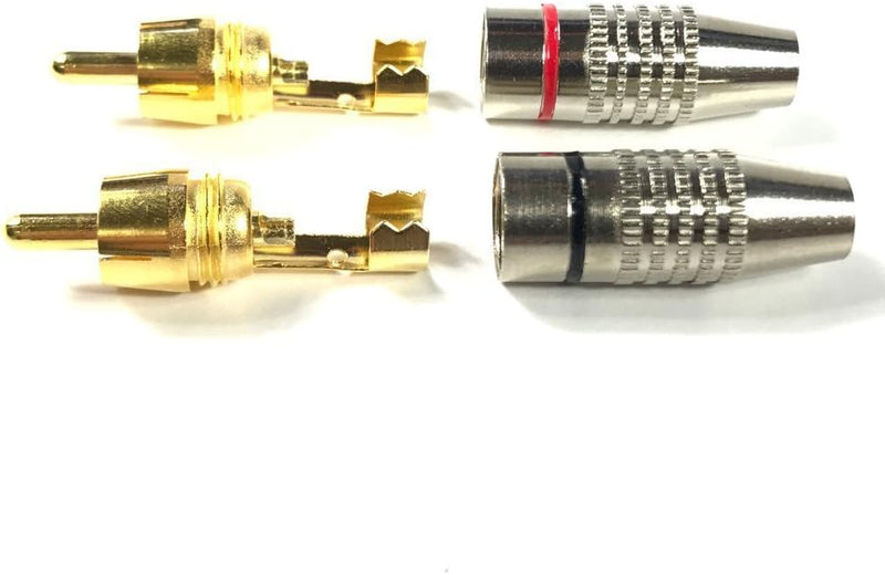 CESSRCAP CESS Single Solder Gold Male RCA Plug (Black or Red)