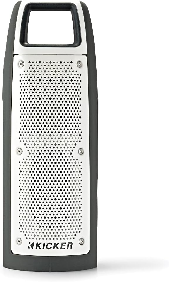 44BF100GY KICKER Bullfrog BF100 Bluetooth Portable Outdoor Speaker Waterproof Dustproof IP67 Rating 100 FT Wireless Range (Gray/White)