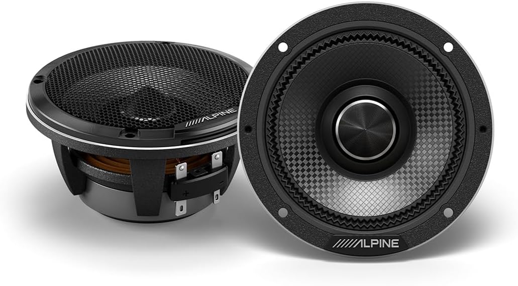 HDZ-653 Alpine Status 6.5" Hi-Res 3-Way Component Speaker Set 100W RMS 4 Ohm Car Audio (Pair)