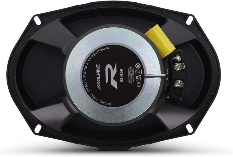 R2-S69 Alpine R-Series 6x9" High-Resolution Coaxial 2-Way Speakers 100W RMS 4 Ohm Car Audio (Pair)