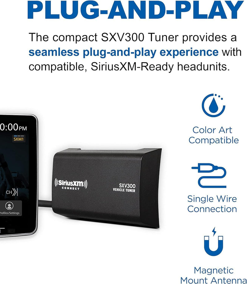 SXV300V1 SiriusXM Satellite Radio Tuner With Magnetic Mount Antenna